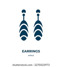earrings vector icon. earrings, fashion, earring filled icons from flat africa concept. Isolated black glyph icon, vector illustration symbol element for web design and mobile apps