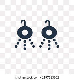 Earrings vector icon isolated on transparent background, Earrings transparency concept can be used web and mobile