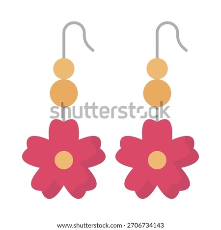 Earrings Vector Icon which can easily modify or edit

