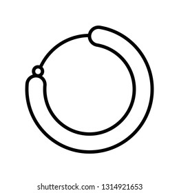 Earrings vector illustration, Isolated line design icon