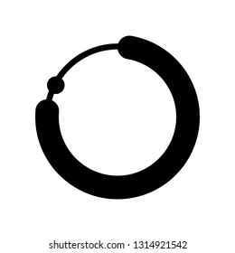 Earrings vector illustration, Isolated solid design icon