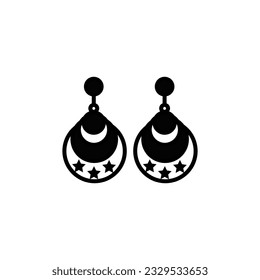 pendientes para el icono de tipo vectorial de mujer