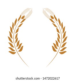 Ears grain wheat gold vector icon 