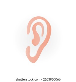 ears icon on a white background, vector illustration
