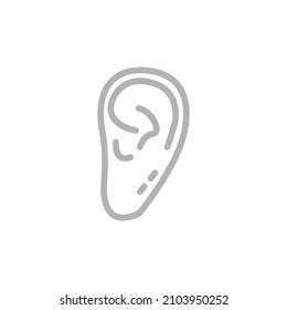 ears icon on a white background, vector illustration