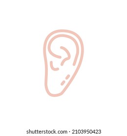 ears icon on a white background, vector illustration