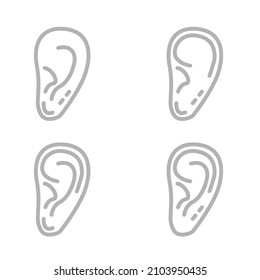 ears icon on a white background, vector illustration