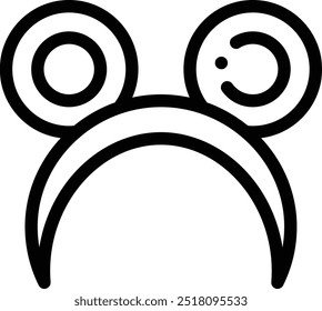 ears icon. Thin Linear Style Design Isolated On White Background
