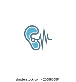 Ears logo icon flat design template vector