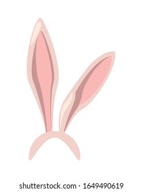 ears rabbit easter accessory icon vector illustration design