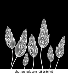 ears of wheat background. Vector