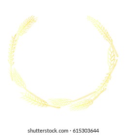 Ears of Wheat, Barley or Rye illustration visual graphic, ideal for bread packaging, beer labels etc. Cloth design, wallpaper, wrapping, textiles, paper, cards, invitations, holiday
