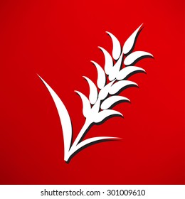 Ears of Wheat, Barley or Rye visual graphic icons, ideal for bread packaging,
