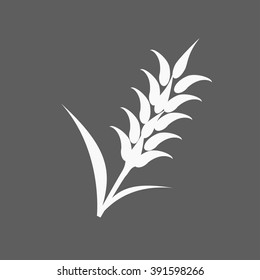 Ears of Wheat, Barley or Rye visual graphic icons, ideal for bread packaging
