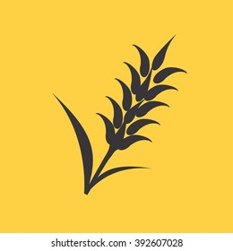 Ears of Wheat, Barley or Rye visual graphic icons, ideal for bread packaging