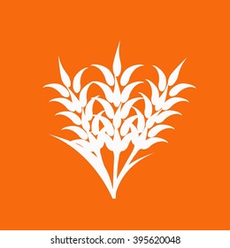 Ears of Wheat, Barley or Rye visual graphic icons, ideal for bread packaging