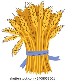 Ilustración Del Vector De Bouquet De Trigo