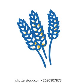 ears of wheat harvest doodle icon sketch vector. ears of wheat harvest sign. isolated symbol illustration