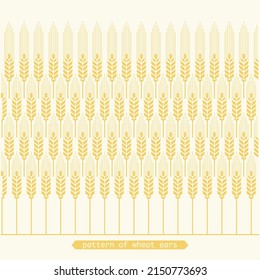 Ears of wheat horizontal border seamless pattern.Vector illustration of wheat field. Wheat pattern vector