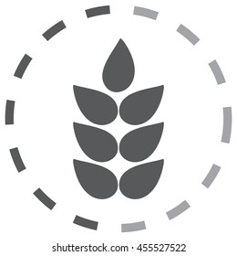 Ears of Wheat icon, ideal for bread packaging, beer labels