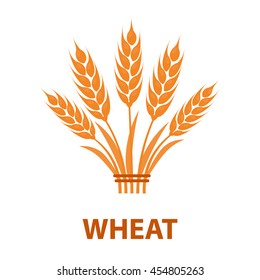 Ears of Wheat icon of vector illustration for web and mobile design
