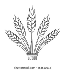 Ears of Wheat icon of vector illustration for web and mobile design