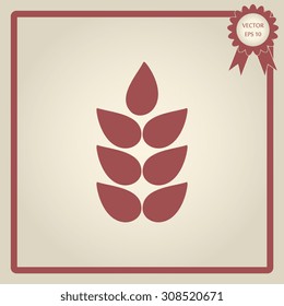 Ears of Wheat icons, ideal for bread packaging, beer labels 