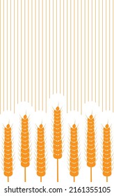 Orejas de trigo con fondo blanco