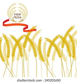 Ears of wheat and rye company logo on white background