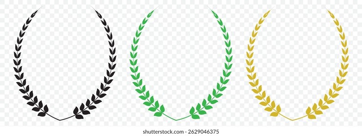 Weizenähren. Weizensilhouetten. Weizenvektorsymbole auf transparentem Hintergrund. EPS 10.