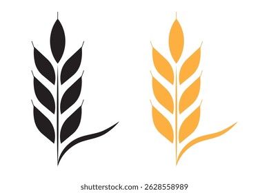Ears of wheat symbols.  Wheat vector icons. Agriculture symbol. 