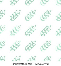 Ears of wheat Vector seamless pattern illustration . Hand drawn bakery background. Whole grain, natural, organic background for bakery package, bread products, prints, wrapping.