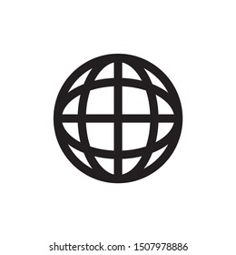 Eart planet icon vector. Simple earth planet sign in modern design style for website