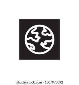Eart planet icon vector. Simple earth planet sign in modern design style for website