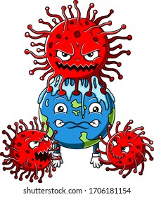 Corona Virus Attacking The Planet Earth