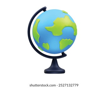 Earth 3d vector icon illustration 