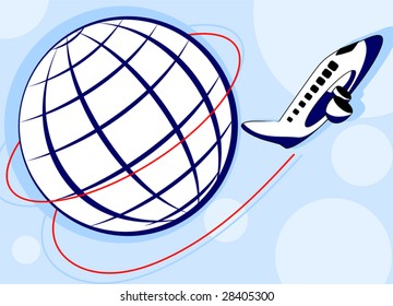 Earth and aeroplane	