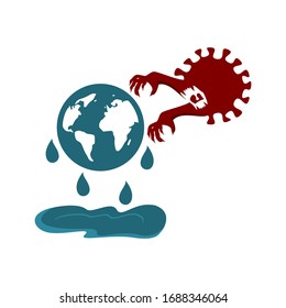 La tierra tiene miedo de ser atacada por un virus de la corona.