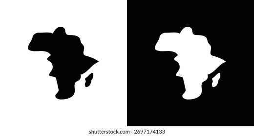 Icono de África terrestre, logotipo Elementos de Diseños gráficos
