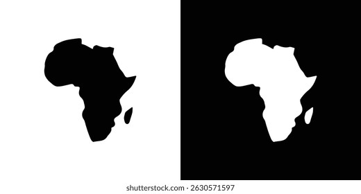 Ícone da África da Terra em estilo de design moderno plano sólido.