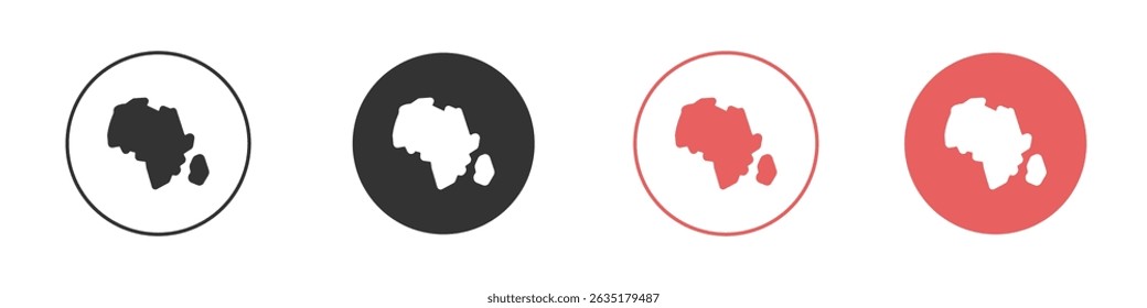 Earth africa icon vector design template simple and clean style
