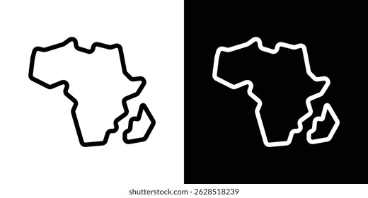 Vector de iconos de África terrestre para App de Web, computadoras y móviles