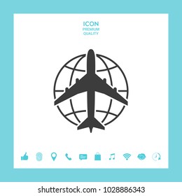 Earth and Airplane logo