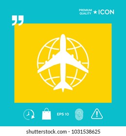 Earth and Airplane logo