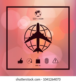 Earth and Airplane logo