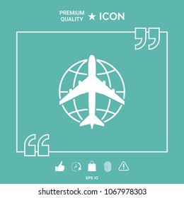 Earth and Airplane logo