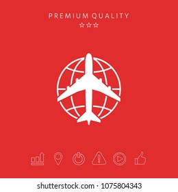 Earth and Airplane logo