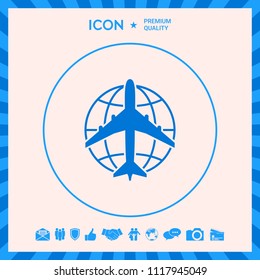Earth and Airplane logo