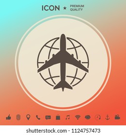Earth and Airplane logo