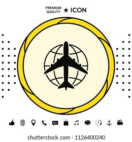 Earth and Airplane logo